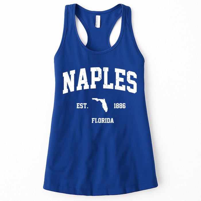 Naples Est 1886 Florida State Pride Retro Womens Tank Top