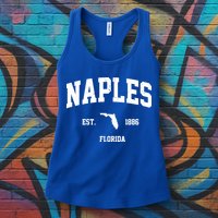 Naples Est 1886 Florida State Pride Retro Womens Tank Top