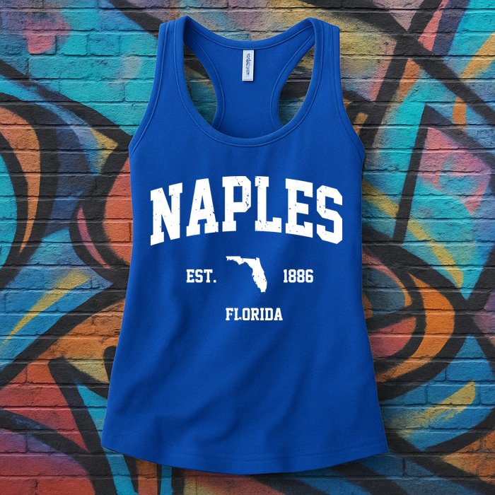 Naples Est 1886 Florida State Pride Retro Womens Tank Top