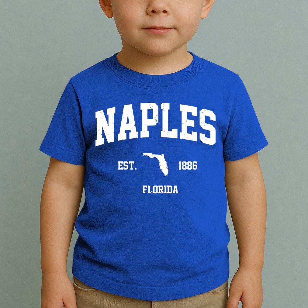 Naples Est 1886 Florida State Pride Retro Toddler T-Shirt