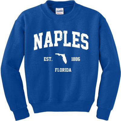 Naples Est 1886 Florida State Pride Retro Kids Sweatshirt