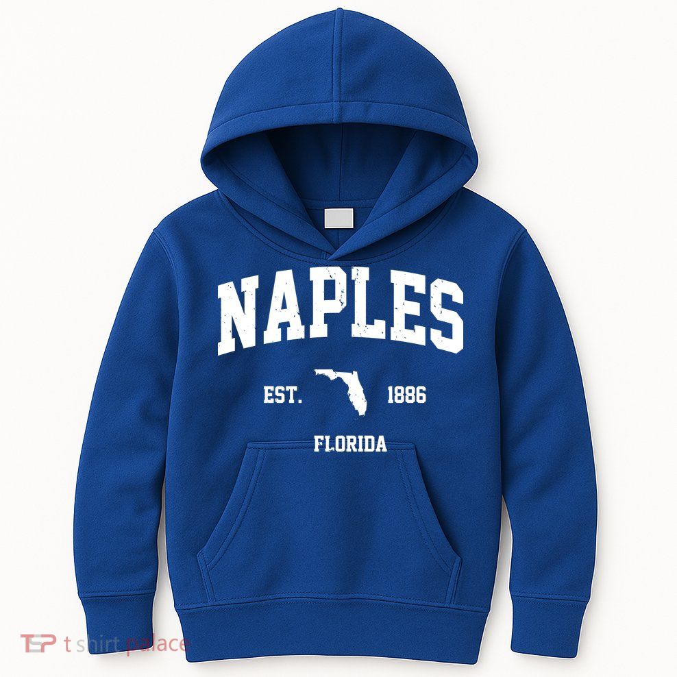 Naples Est 1886 Florida State Pride Retro Kids Hoodie