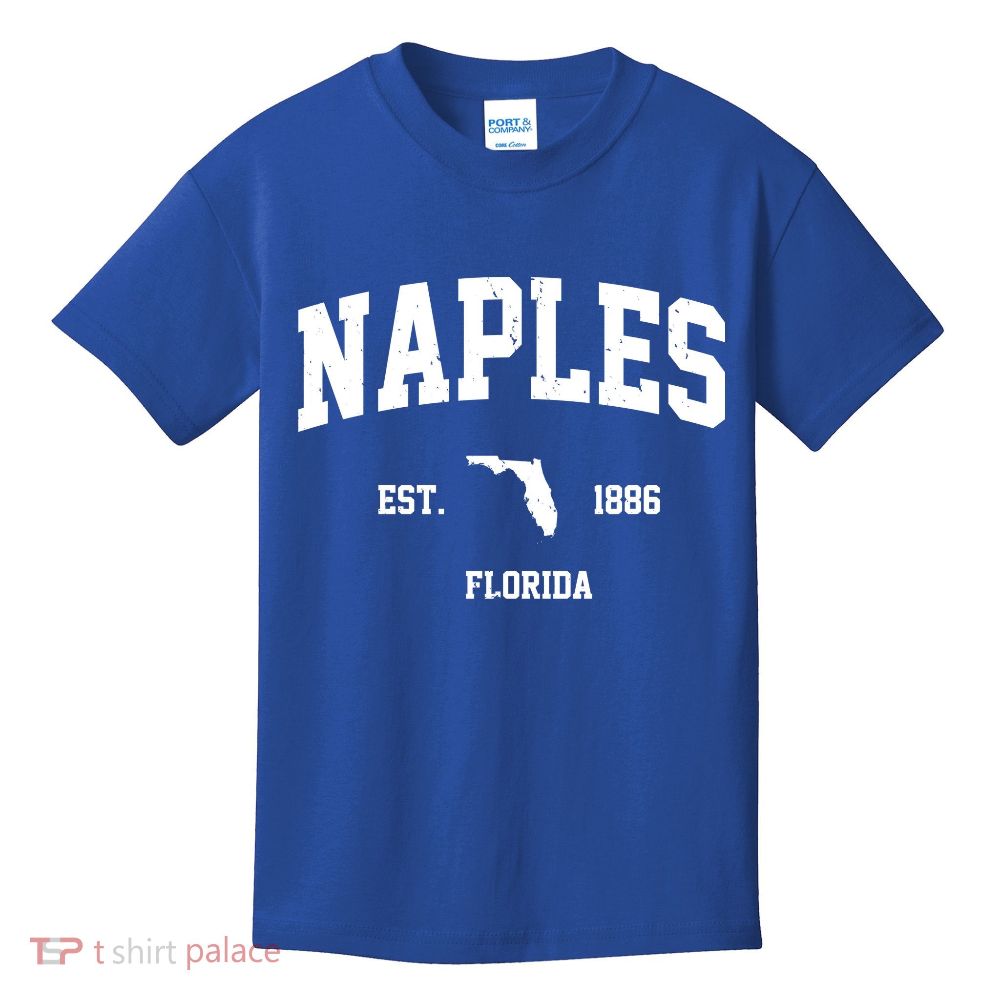 Naples Est 1886 Florida State Pride Retro Kids T-Shirt