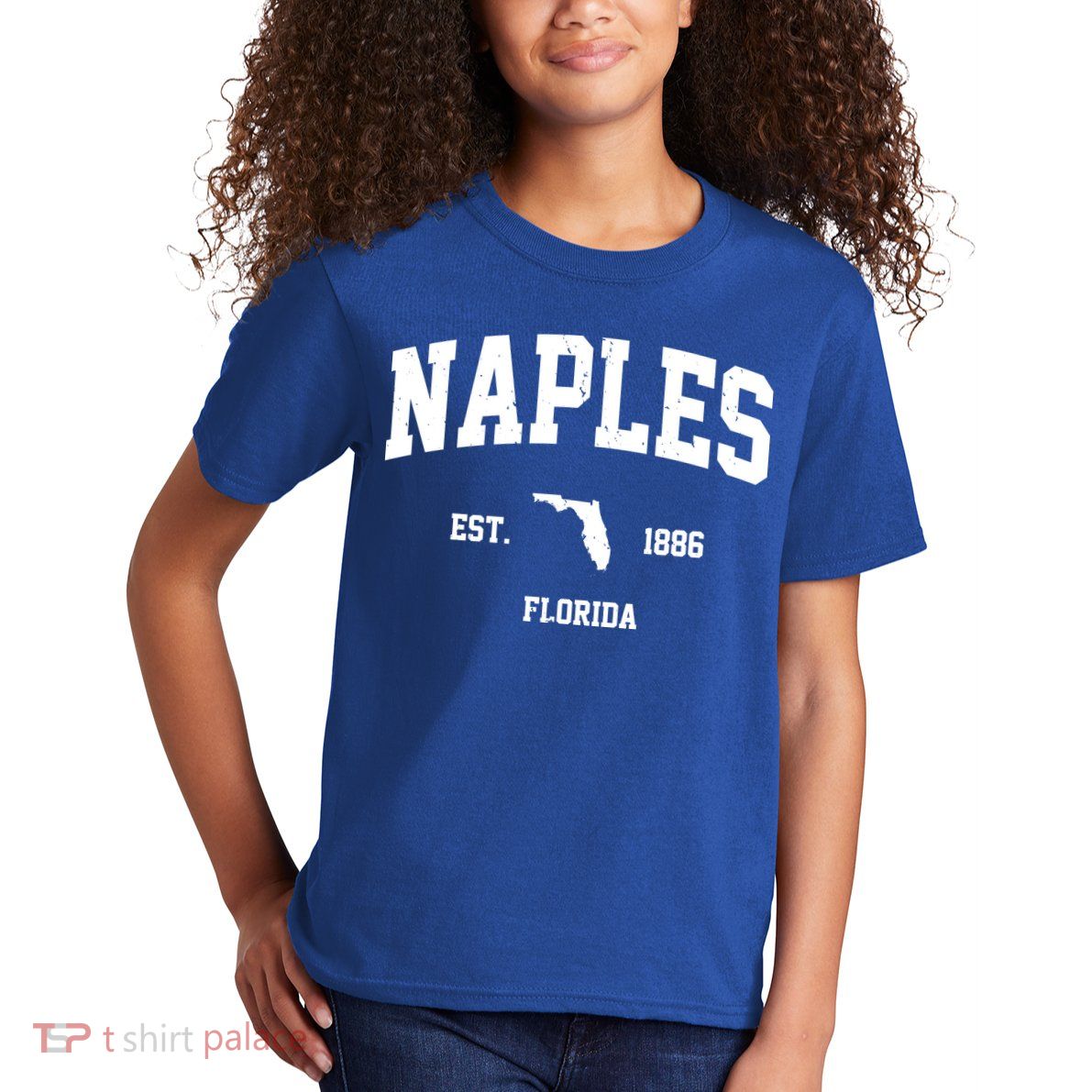 Naples Est 1886 Florida State Pride Retro Kids T-Shirt