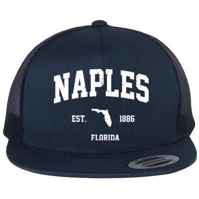 Naples Est 1886 Florida State Pride Retro Flat Bill Trucker Hat