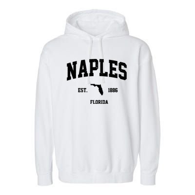 Naples Est 1886 Florida State Pride Retro Garment-Dyed Fleece Hoodie