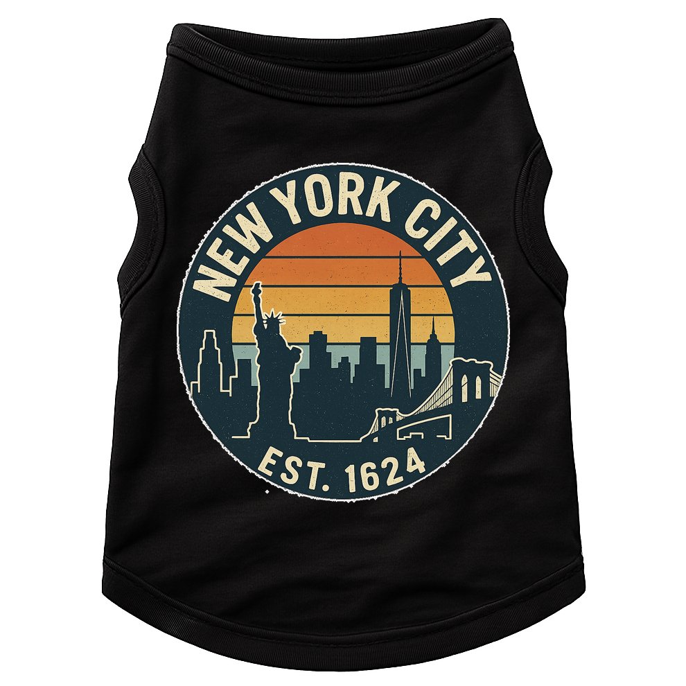 NYC Est 1624 Vintage Style Doggie Tank