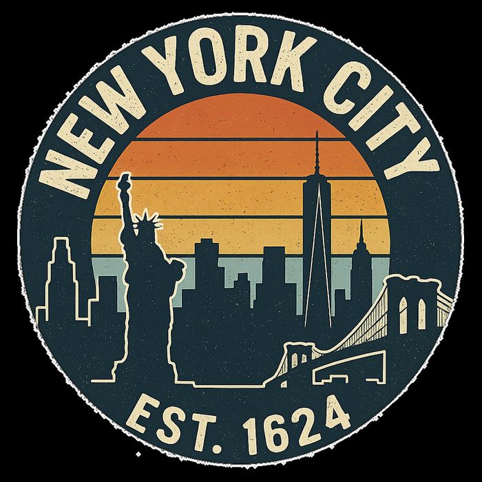 NYC Est 1624 Vintage Style Performance Shirt
