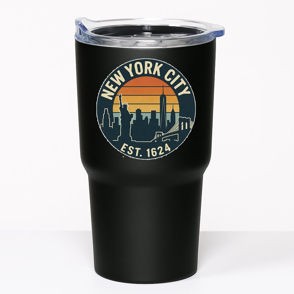 NYC Est 1624 Vintage Style Tumbler