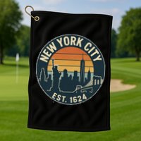 NYC Est 1624 Vintage Style Golf Towel