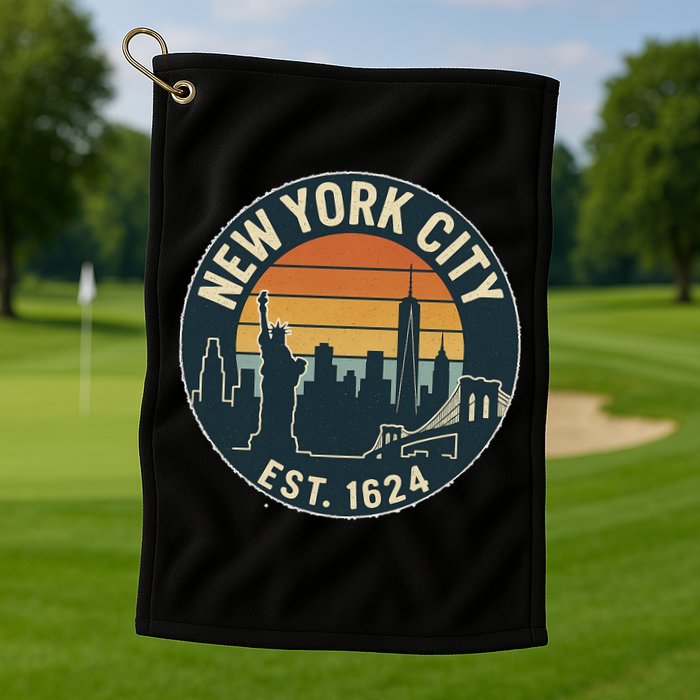 NYC Est 1624 Vintage Style Golf Towel