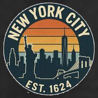 NYC Est 1624 Vintage Style Golf Towel