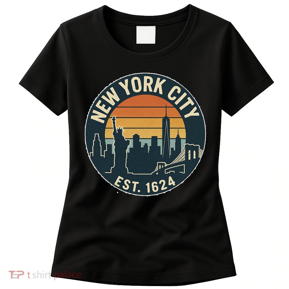 NYC Est 1624 Vintage Style Womens T-Shirt