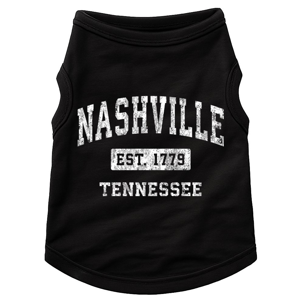 Nashville Est 1779 Tennessee Tn Vintage Established Sports Design Doggie Tank