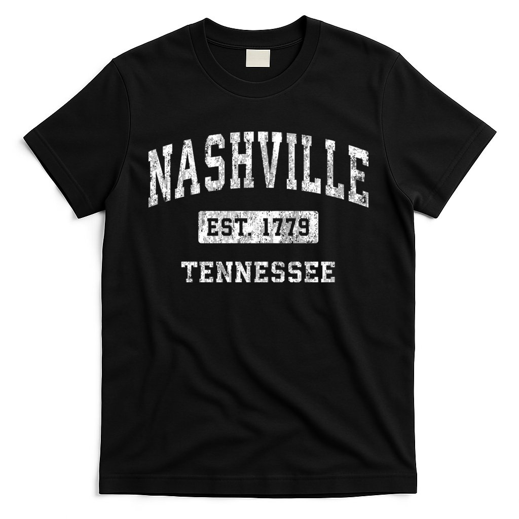 Nashville Est 1779 Tennessee Tn Vintage Established Sports Design T-Shirt