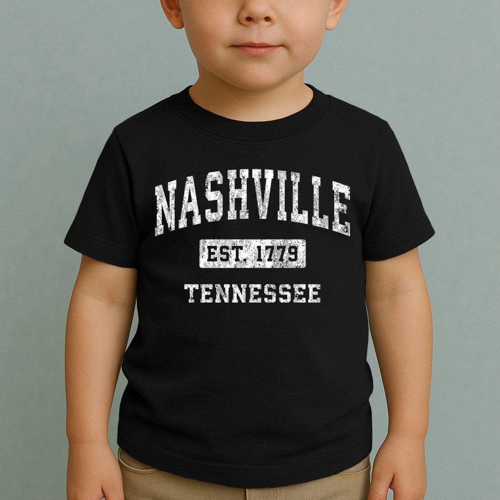 Nashville Est 1779 Tennessee Tn Vintage Established Sports Design Toddler T-Shirt