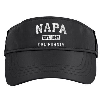 Napa Est 1847 California Ca Vintage Established Sports Design Adult Drive Performance Visor