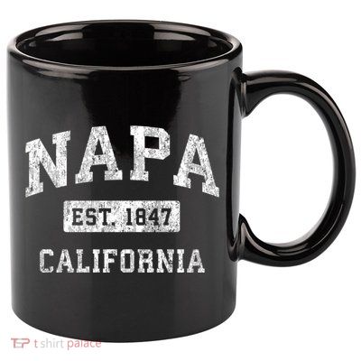 Napa Est 1847 California Ca Vintage Established Sports Design 11oz C Handle Ceramic Mug