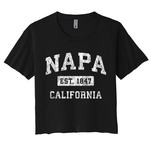 Napa Est 1847 California Ca Vintage Established Sports Design Crop Top