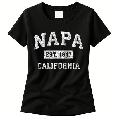 Napa Est 1847 California Ca Vintage Established Sports Design Womens T-Shirt
