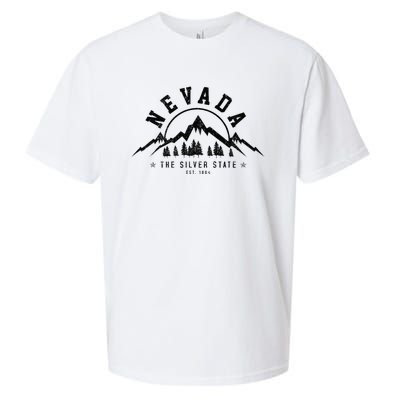 Nevada Est. 1864 Vintage Mountains Nature Outdoor Gift Sueded Cloud Jersey T-Shirt