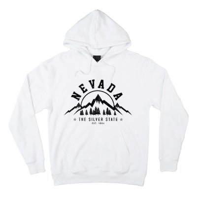 Nevada Est. 1864 Vintage Mountains Nature Outdoor Gift Hoodie