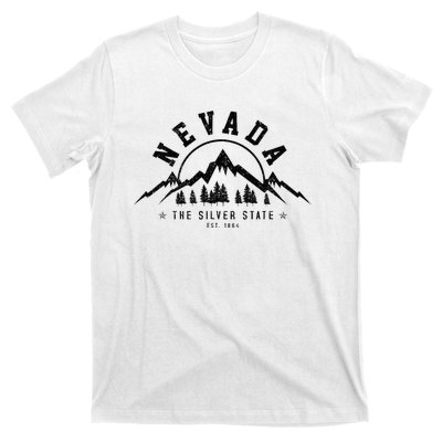 Nevada Est. 1864 Vintage Mountains Nature Outdoor Gift T-Shirt