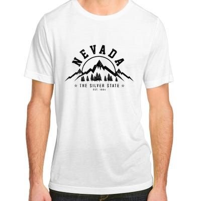 Nevada Est. 1864 Vintage Mountains Nature Outdoor Gift Adult ChromaSoft Performance T-Shirt