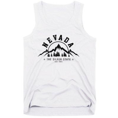 Nevada Est. 1864 Vintage Mountains Nature Outdoor Gift Tank Top