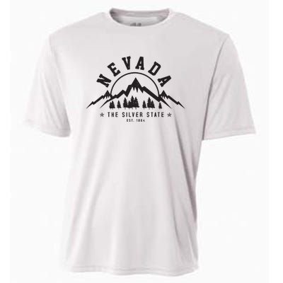 Nevada Est 1864 Vintage Mountains Nature Outdoor Gift Cooling Performance Crew T-Shirt