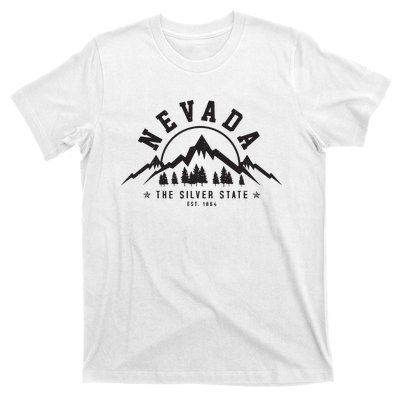 Nevada Est 1864 Vintage Mountains Nature Outdoor Gift T-Shirt