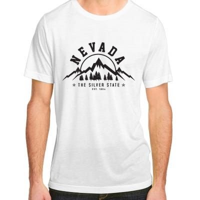 Nevada Est 1864 Vintage Mountains Nature Outdoor Gift Adult ChromaSoft Performance T-Shirt