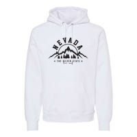 Nevada Est 1864 Vintage Mountains Nature Outdoor Gift Premium Hoodie