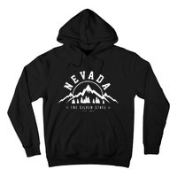 Nevada Est 1864 Vintage Mountains Nature Outdoor Gift Hoodie