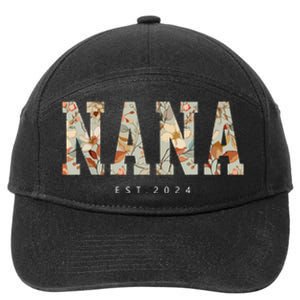 Nana Est 2024 Promoted To Nana Mothers Day 7-Panel Snapback Hat