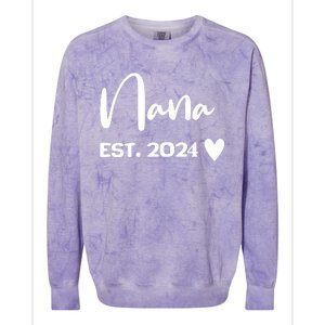 Nana Est. 2024 New Baby Colorblast Crewneck Sweatshirt