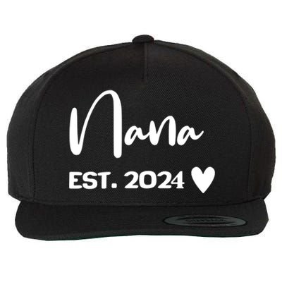 Nana Est. 2024 New Baby Wool Snapback Cap