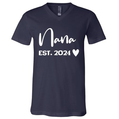 Nana Est. 2024 New Baby V-Neck T-Shirt