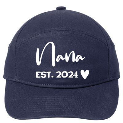 Nana Est. 2024 New Baby 7-Panel Snapback Hat