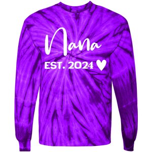 Nana Est. 2024 New Baby Tie-Dye Long Sleeve Shirt