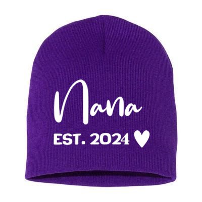 Nana Est. 2024 New Baby Short Acrylic Beanie