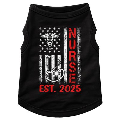 Nurse Est 2025 Patriotic Nursing School Rn Usa Flag Doggie Tank