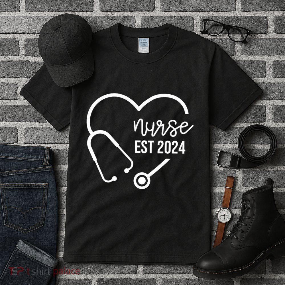 Nurse Est 2024 Rn Nursing School Graduation Graduate Tall T-Shirt
