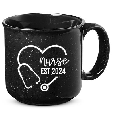 Nurse Est 2024 Rn Nursing School Graduation Graduate 15oz Campfire Ceramic Mug