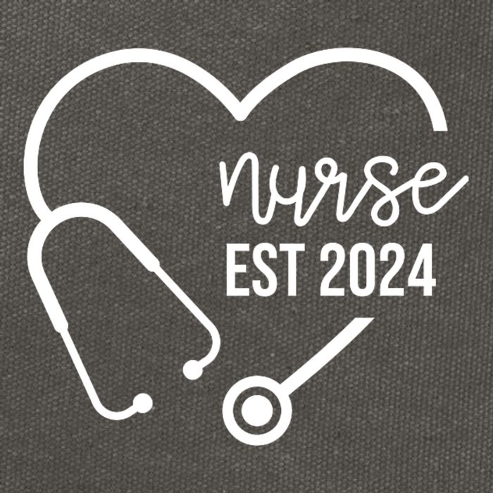Nurse Est 2024 Rn Nursing School Graduation Graduate Cotton Canvas Backpack