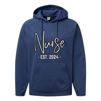 Nurse Est 2024 Rn Nursing School Graduation Graduate Student Performance Fleece Hoodie