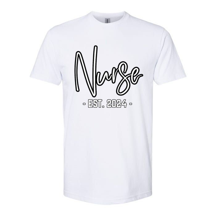 Nurse Est 2024 Rn Nursing School Graduation Graduate Student Softstyle CVC T-Shirt