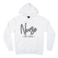 Nurse Est 2024 Rn Nursing School Graduation Graduate Student Hoodie