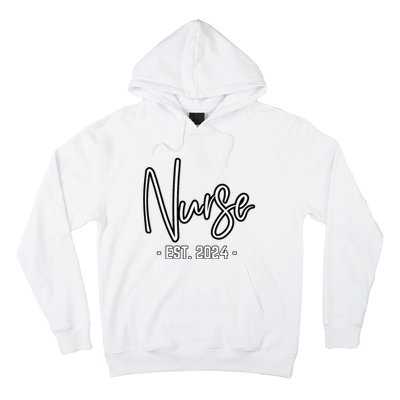 Nurse Est 2024 Rn Nursing School Graduation Graduate Student Hoodie