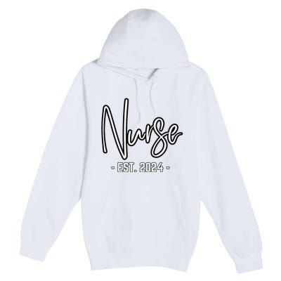 Nurse Est 2024 Rn Nursing School Graduation Graduate Student Premium Pullover Hoodie